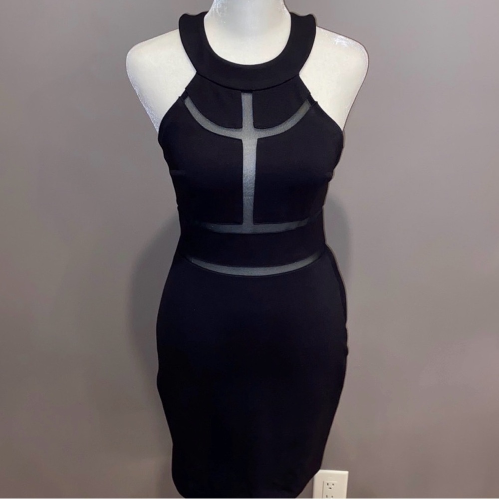 Elegant Black Peekaboo Dress